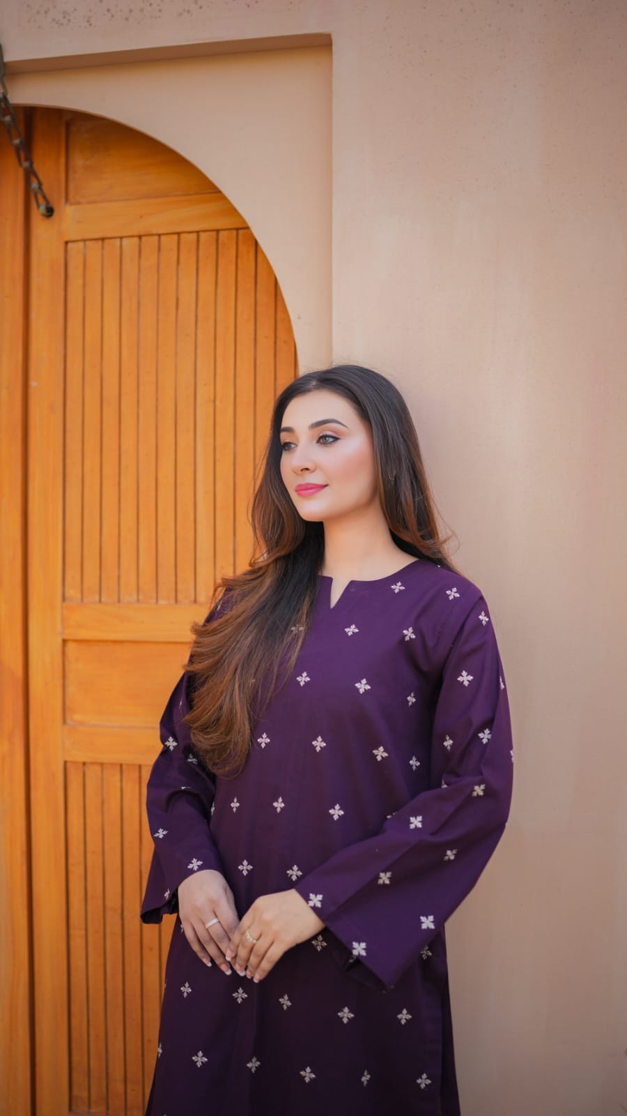 Zafa Lawn Emb Co-ord Set